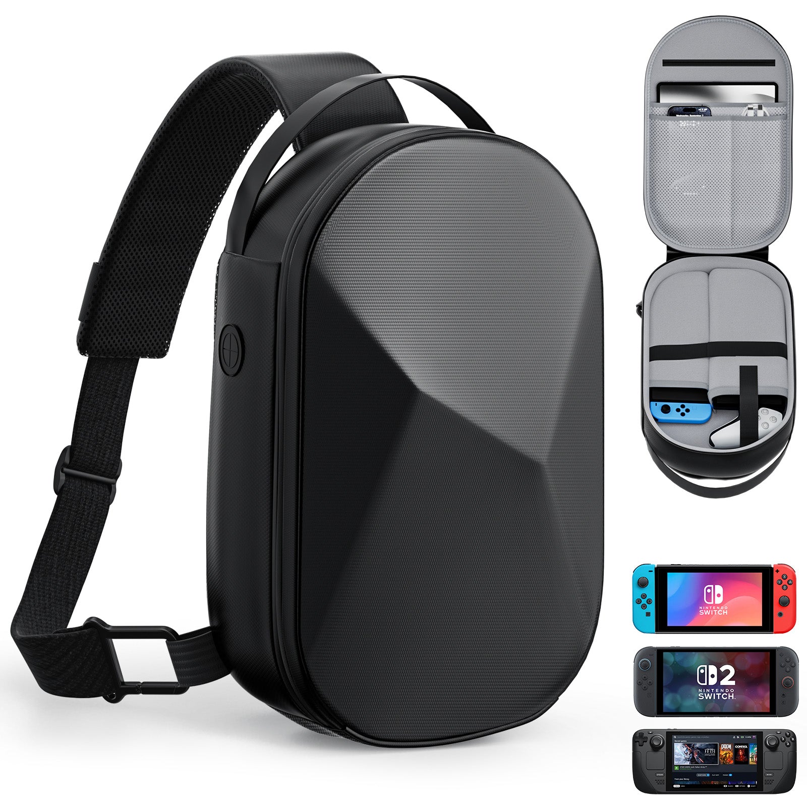 Sac bandoulière antichoc pour Steam Deck / Nintendo Switch