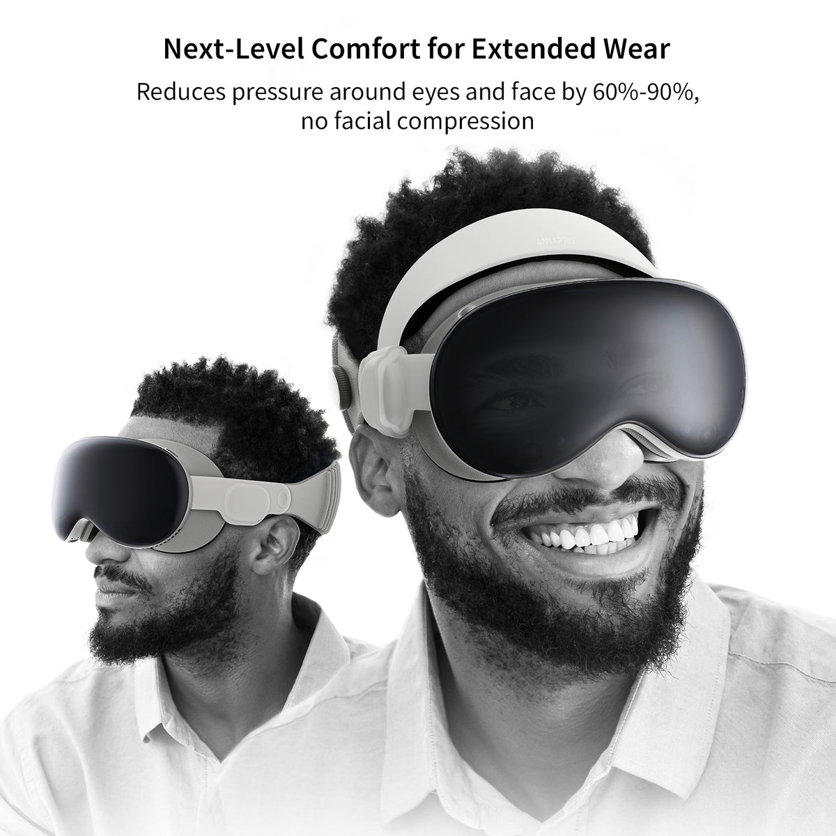 Pressure-Reducing Comfort Head Strap for Apple Vision Pro