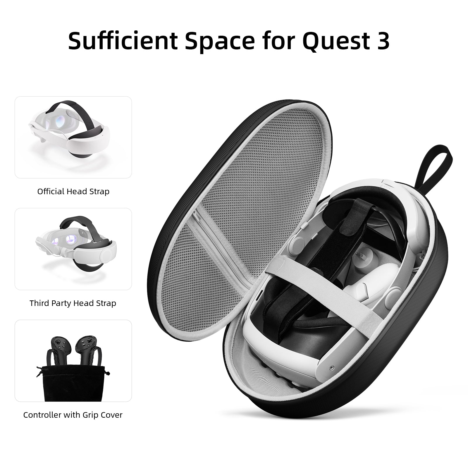 Estuche de cuero para transporte<tc>Meta</tc> <tc>Quest</tc> 3