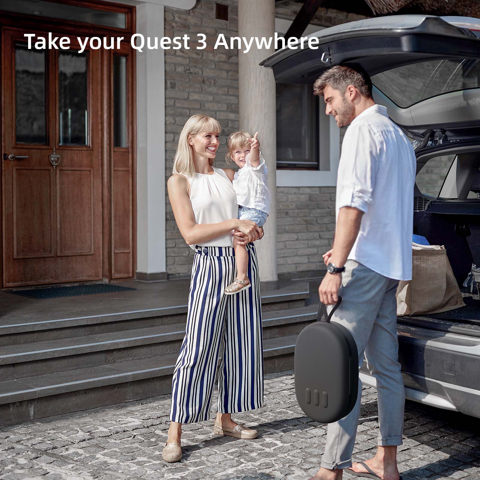 Estuche de cuero para transporte<tc>Meta</tc> <tc>Quest</tc> 3