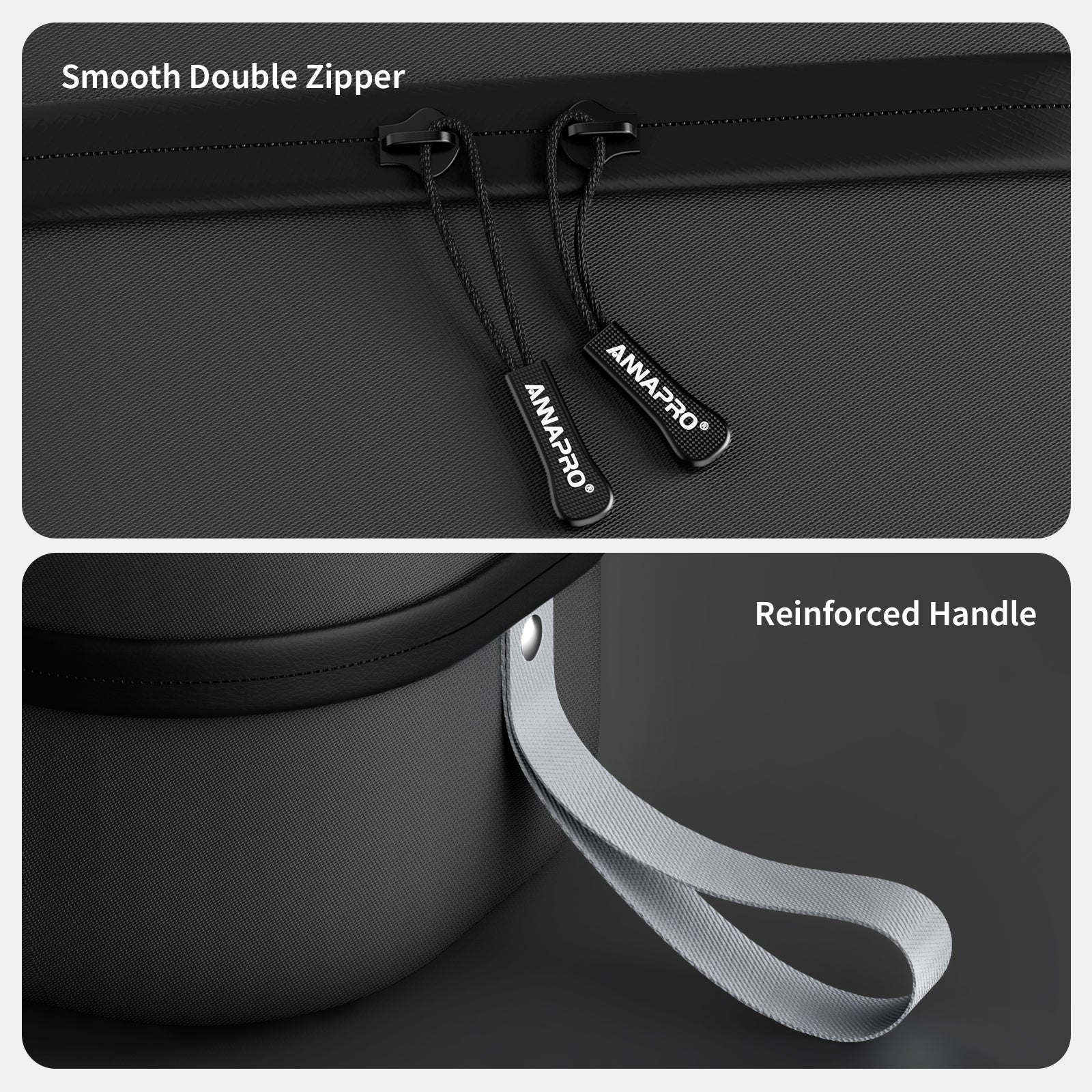ANNAPRO B1 Case for Apple Vision Pro 2 – Smooth Double Zipper & Reinforced Handle