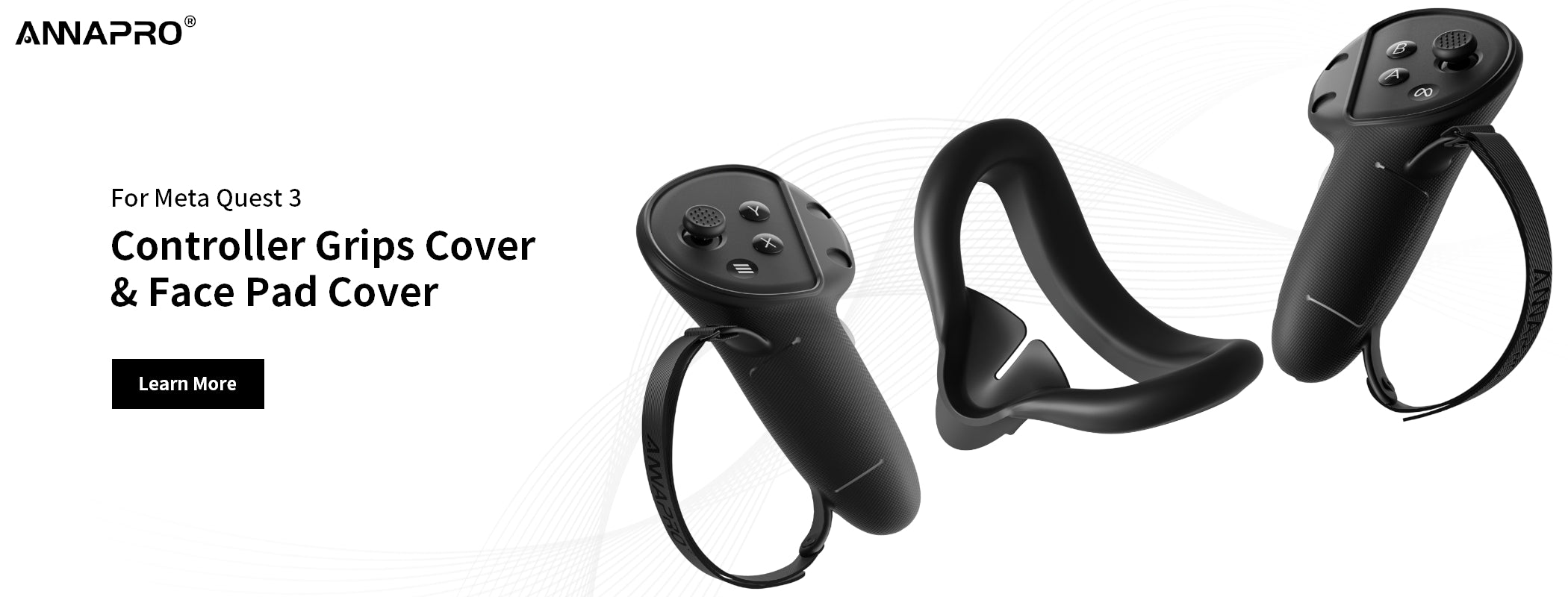 ANNAPRO Controller Grips Cover and Face Pad Cover for Meta Quest 3