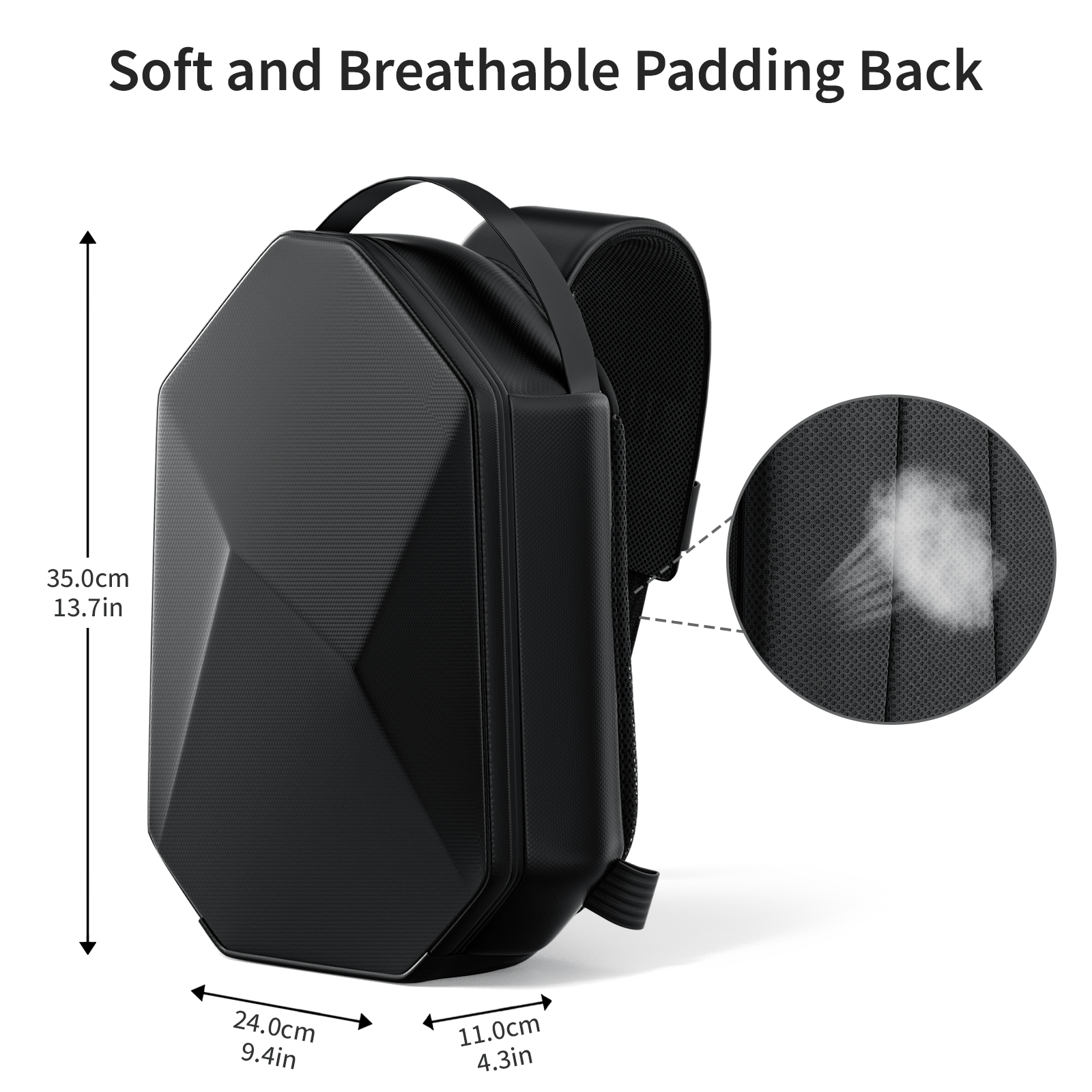 ANNAPRO VR Backpack: Soft, breathable padded back panel for comfortable all-day carry.