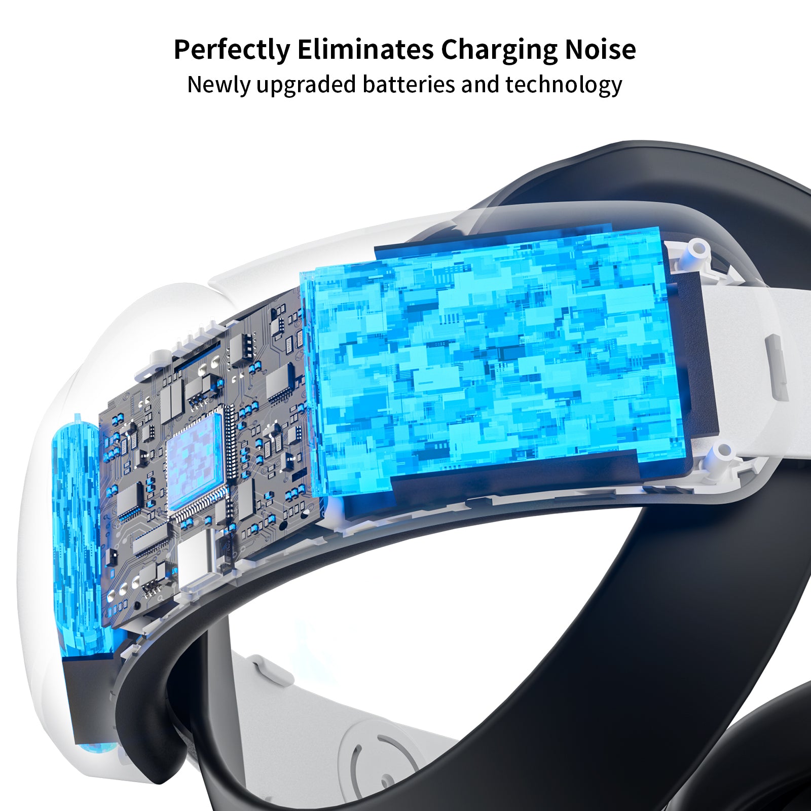 ANNAPRO VR Headstrap: Upgraded battery tech eliminates charging noise for quiet VR sessions.
