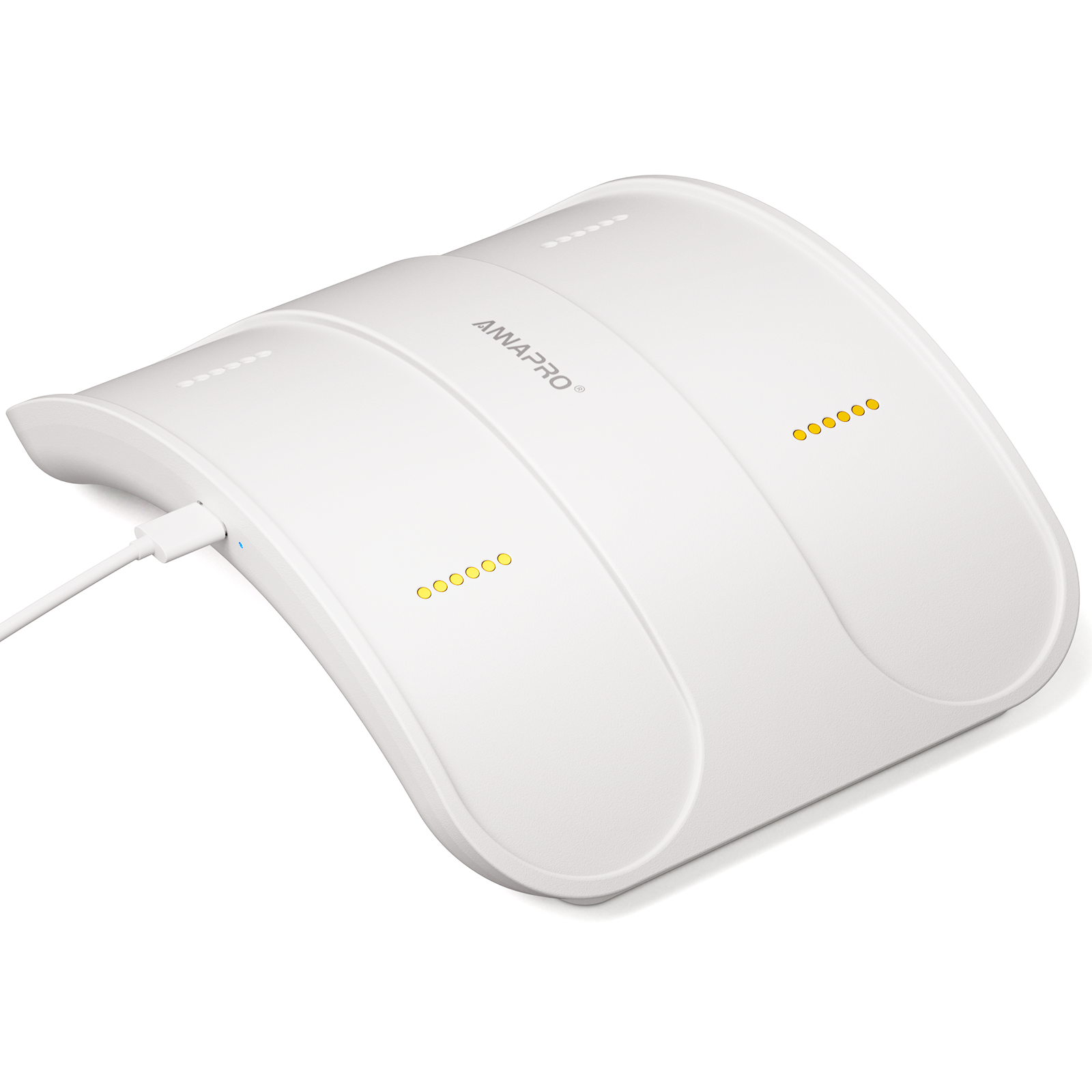 ANNAPRO Meta Quest 3 Charging Dock: White 2-slot charger with battery level indicators (for P1 batteries)
