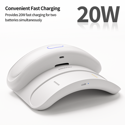 ANNAPRO Meta Quest 3 Charging Dock: 20W fast charging for 2 P1 batteries simultaneously (convenient VR accessory)