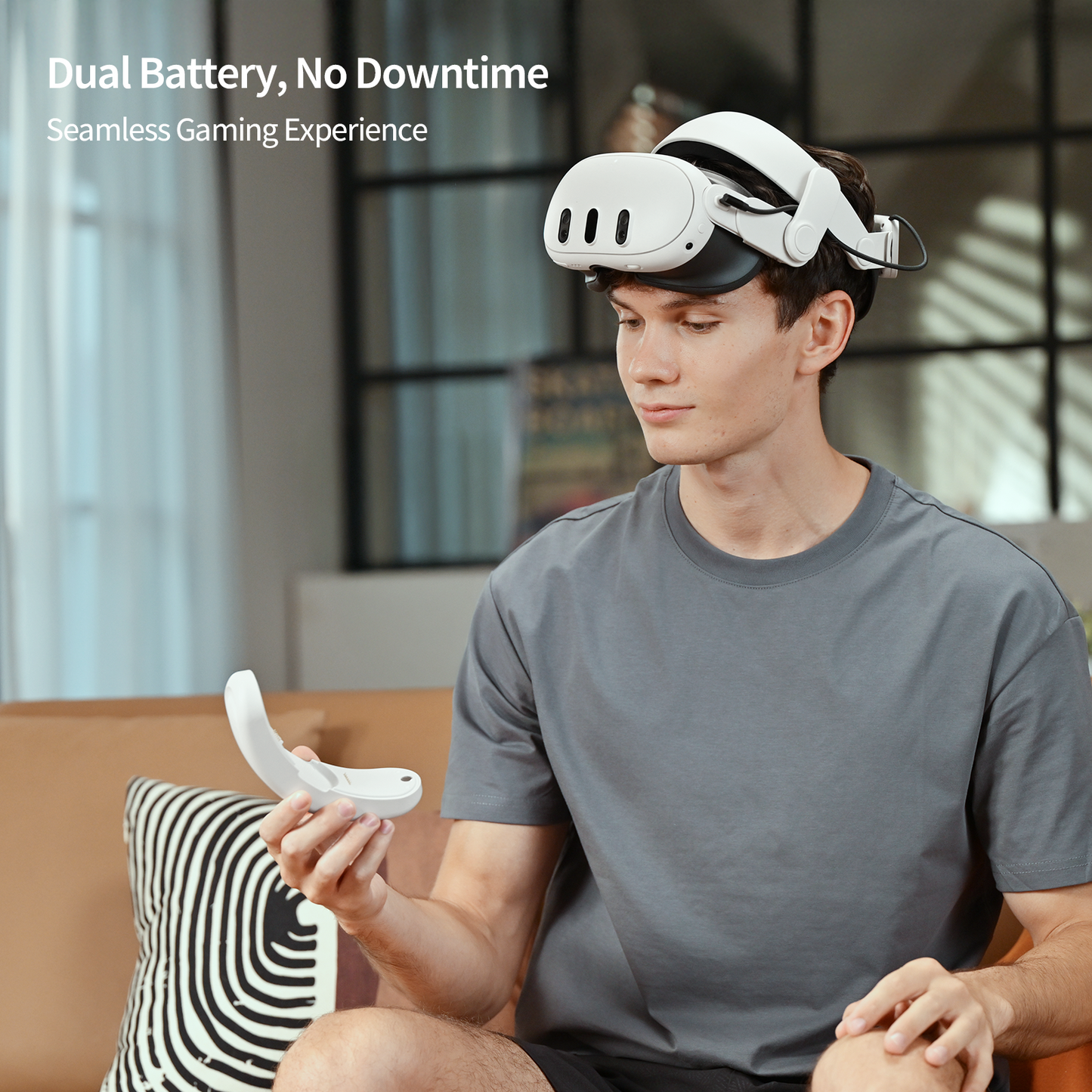 ANNAPRO P1 Dual Batteries (Meta Quest 3): No downtime, seamless VR gaming (paired with CS1 charging dock)
