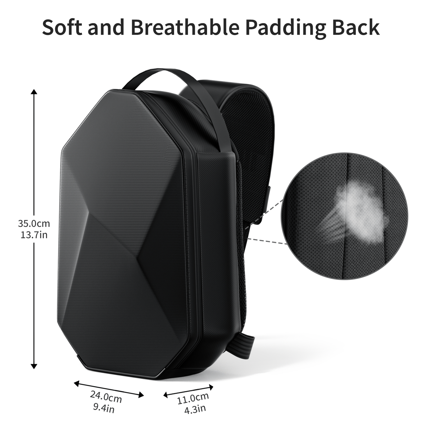 ANNAPRO VR Backpack: Soft, breathable padded back panel for comfortable all-day carry.
